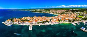 Porec Kroatien schöne Luftaufnahme